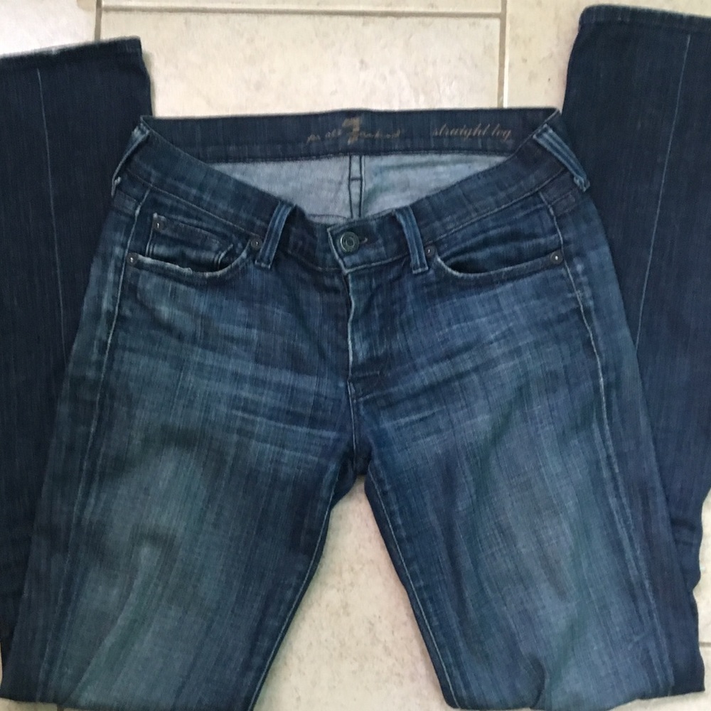 7 for all mankind straight leg jean size 25